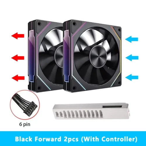 Prism 5 PRO 120mm Fan 6pin RGB Pc Case Ventiladores Computer Chassis Fan Water Cooler PC Gamer Cooling Kit Fan Ventilador