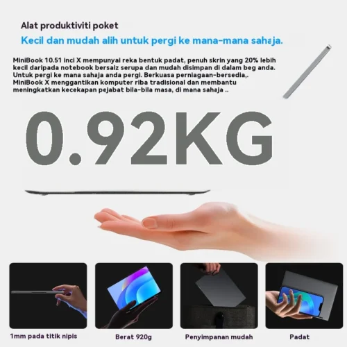 CHUWI MiniBook X 2-in-1 Touch Screen Laptop Intel N150 16GB LPDDR5 512G SSD 10.51"1920x1200 FHD Resolution Ultra-thin Notebook