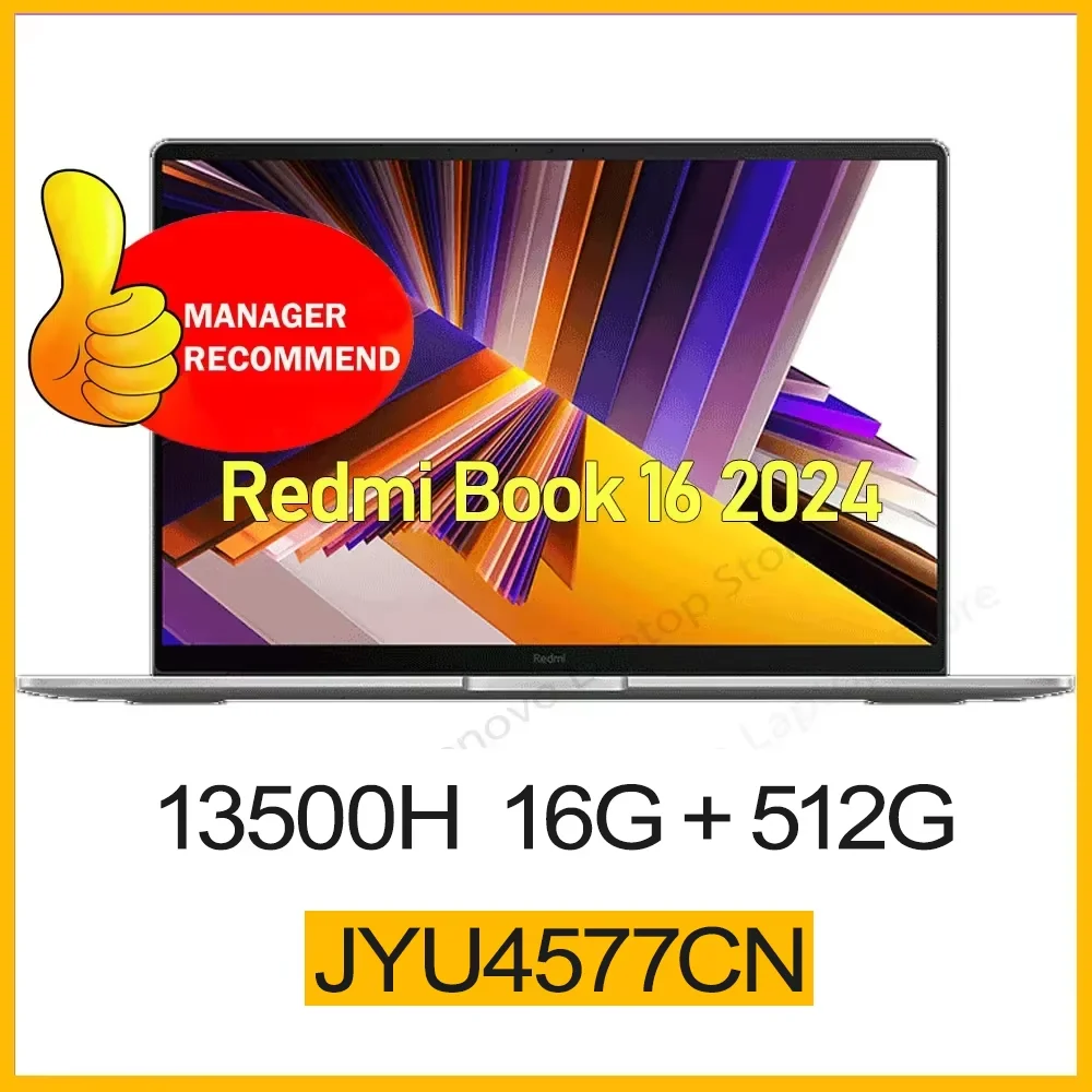 【Moscow Warehouse】Xiaomi RedmiBook 16 2024 New i5-13420H/13500H/12450H 16G 512G 16inch Screen JYU4577CN/JYU4585CN/JYU4614CN