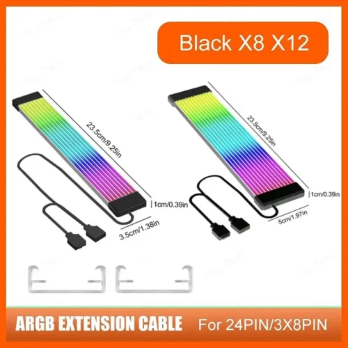 PC RGB Light Strip Suitable For Computer Power Supply ATX 24PIN GPU Video Card Cables And Case for 6Pin 8Pin 12Pin 16Pin 24Pin