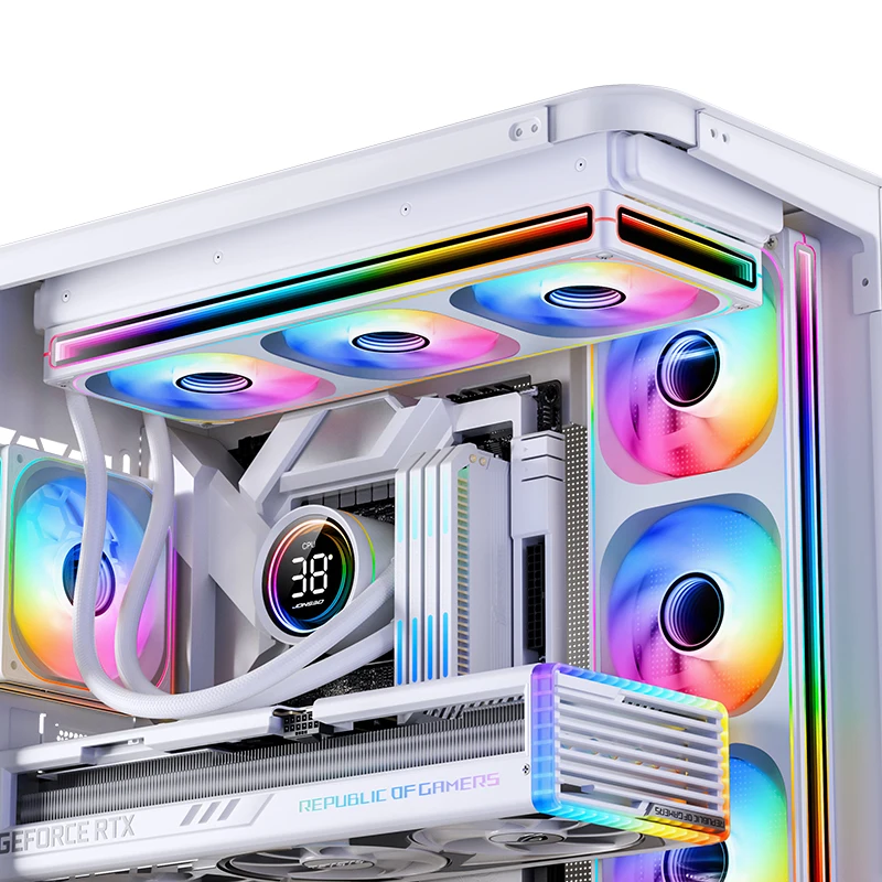 JONSBO ZB-120/240/360 PC Case Fan 120mm 5V ARGB Conjoined Structure Cold Exhaust Fan Kits Forward/Reverse