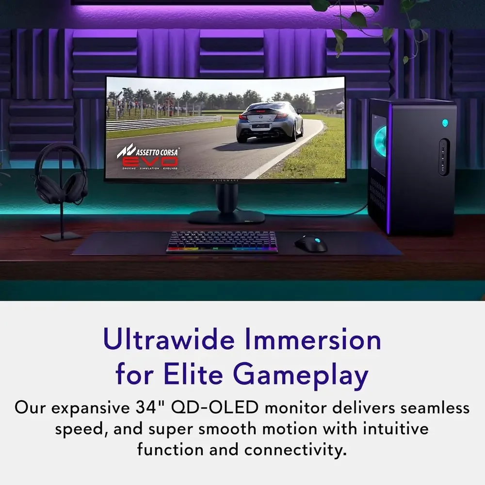 34.2 WQHD Curved Gaming Monitor - 240Hz, 1800R, HDR400, AMD FreeSync Premium Pro, VESA AdaptiveSync