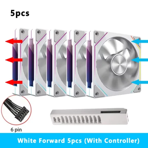 Prism 5 PRO 120mm Fan 6pin RGB Pc Case Ventiladores Computer Chassis Fan Water Cooler PC Gamer Cooling Kit Fan Ventilador
