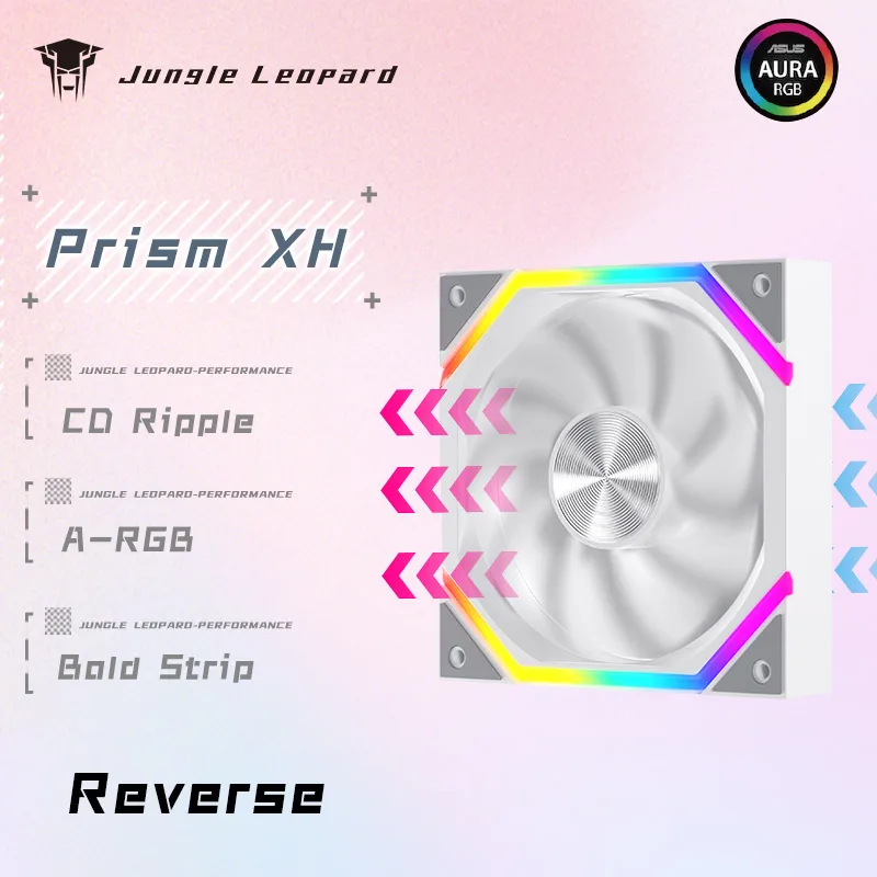 Jungle Leopard Galaxy Prism XH Flowing Running Lights PC Case Fan 120mm  ARGB Cyclic Mirror Light Effect PWM Cooling Fan
