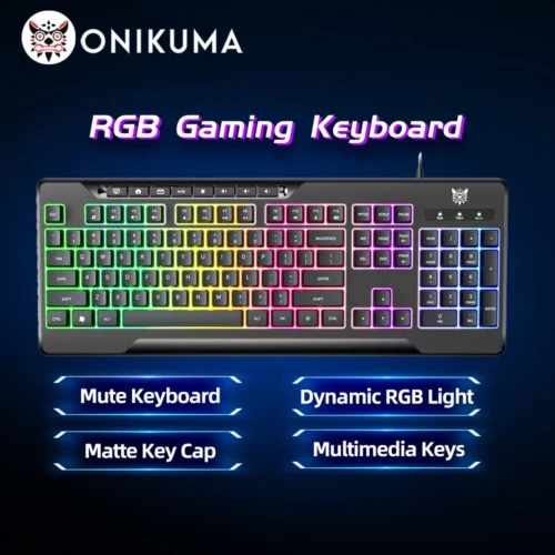 ONIKUMA Professional Gaming Headset Gaming Set RGB Lighting Mouse or Keyboard or Headset Stand or Wired Headset