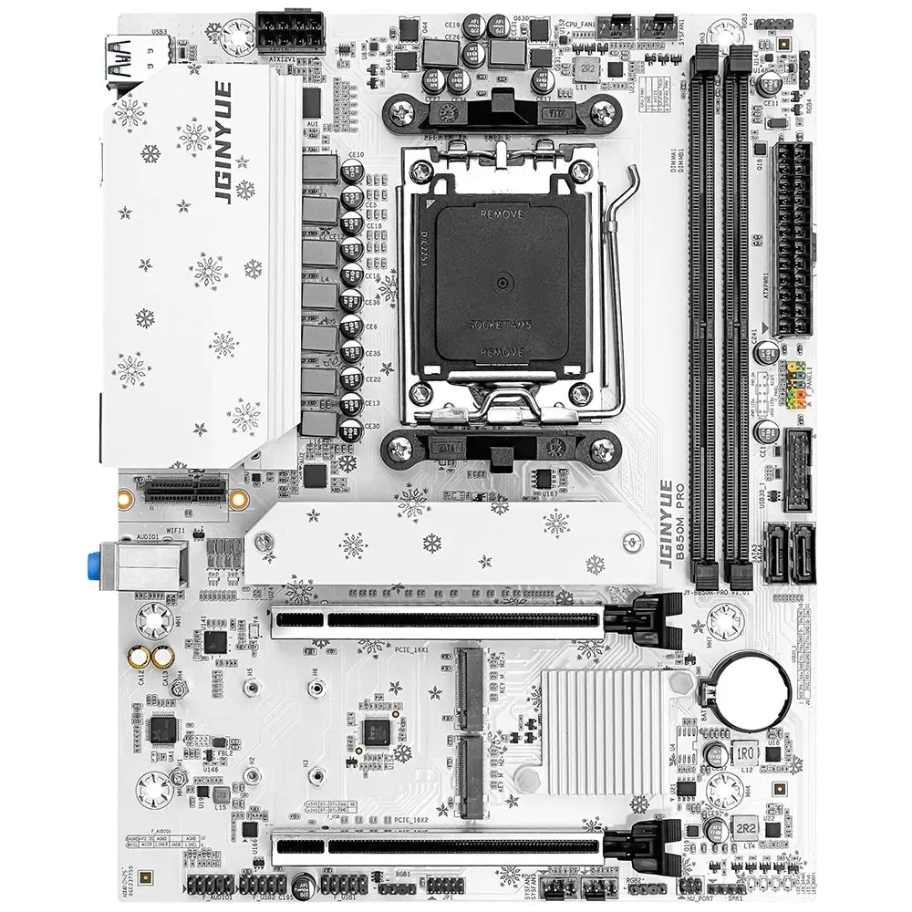 JGINYUE B850M Pro Motherboard Set With AMD Ryzen 7 7800X3D CPU And 2*16GB DDR5 6000MHz Memory Support M.2 NVME SATA 3.0 ARGB