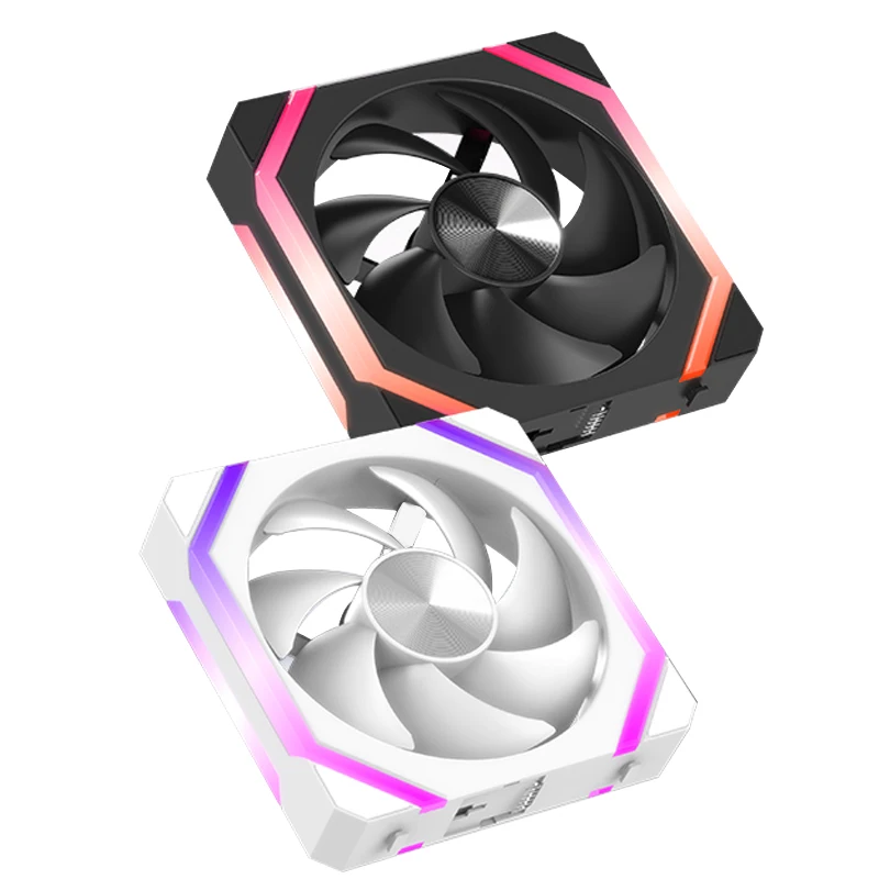 JUMPEAK CS120 ARGB Cooling Fan 240mm Modular Stackable Splicing PWM Silent 120mm RGB Fans For Gaming PC Case CPU Water Cooler