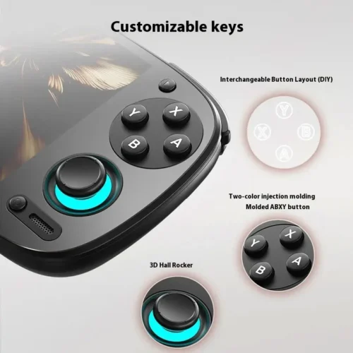 Retroid Pocket 5 Handheld Game Console 5.5'' AMOLED Screen Android13 Joystick RGB Lighting Effect Active Cooling Video Games