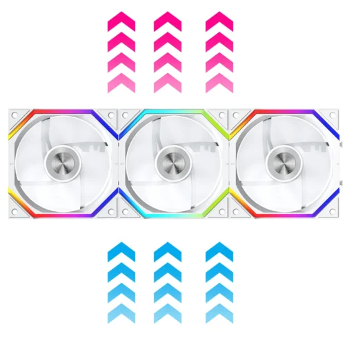 Jungle Leopard Galaxy Prism XH Flowing Running Lights‌ PC Case Fan Splicing fan ARGB chassis fan 12CM cooling fan 5V3 pin PWM