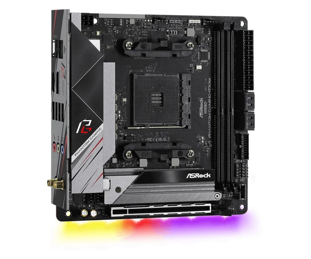 B550 Motherboard AM4 ASROCK B550 PHANTOM GAMING-ITX/AX Support CPU Ryzen 5 5600X 5600 7 5800X 9 5900X DDR4 M.2 Mini-ITXplaca mãe