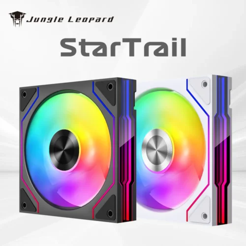 Jungle Leopard Star Trail 120mm ARGB CPU Fan - Infinity Mirror, 5V 3Pin Addressable RGB Cooling for Gaming PC