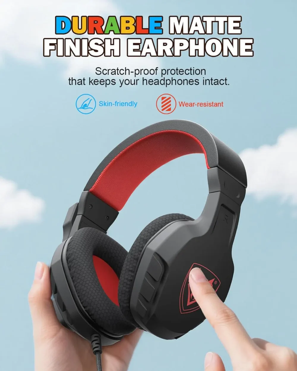 NUBWO U3 Gaming Headset with Mic Safe Volume Limited Kids Headphones for Switch 3.5mm Jack for NS,PS4,PS5,Xbox,Tablet,iPad