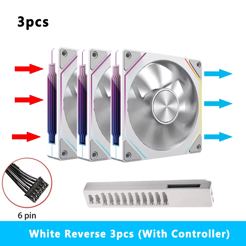 Prism 5 PRO 120mm Fan 6pin RGB Pc Case Ventiladores Computer Chassis Fan Water Cooler PC Gamer Cooling Kit Fan Ventilador