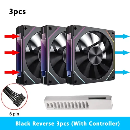 Prism 5 PRO 120mm Fan 6pin RGB Pc Case Ventiladores Computer Chassis Fan Water Cooler PC Gamer Cooling Kit Fan Ventilador