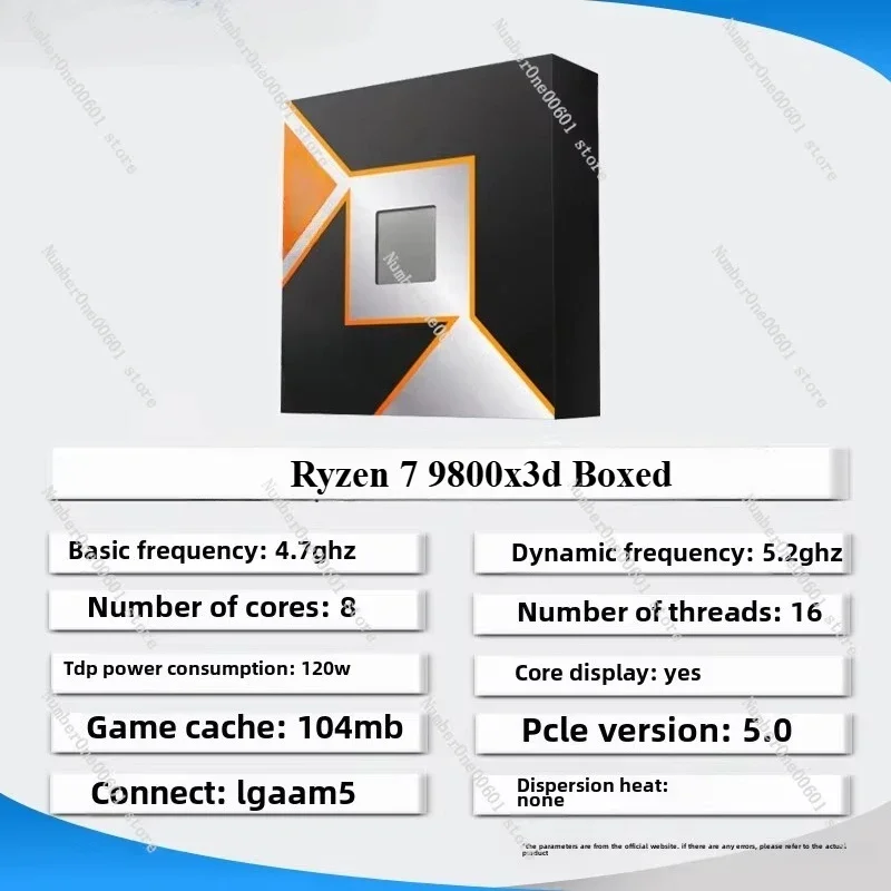 AMD R7 9700x R5 9600x R9 9900x 7800x3d 8600g8700 9800x3d Cpu