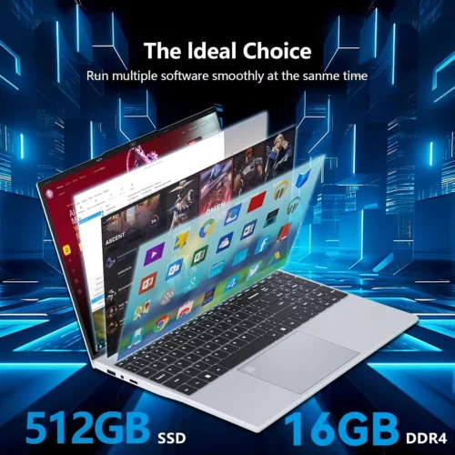 2026 Brand New Intel i9-9900 15.6 Inch Backlit Fingerprint Unlock Laptop Windows 11 Office Study NoteBook Gaming Computer PC