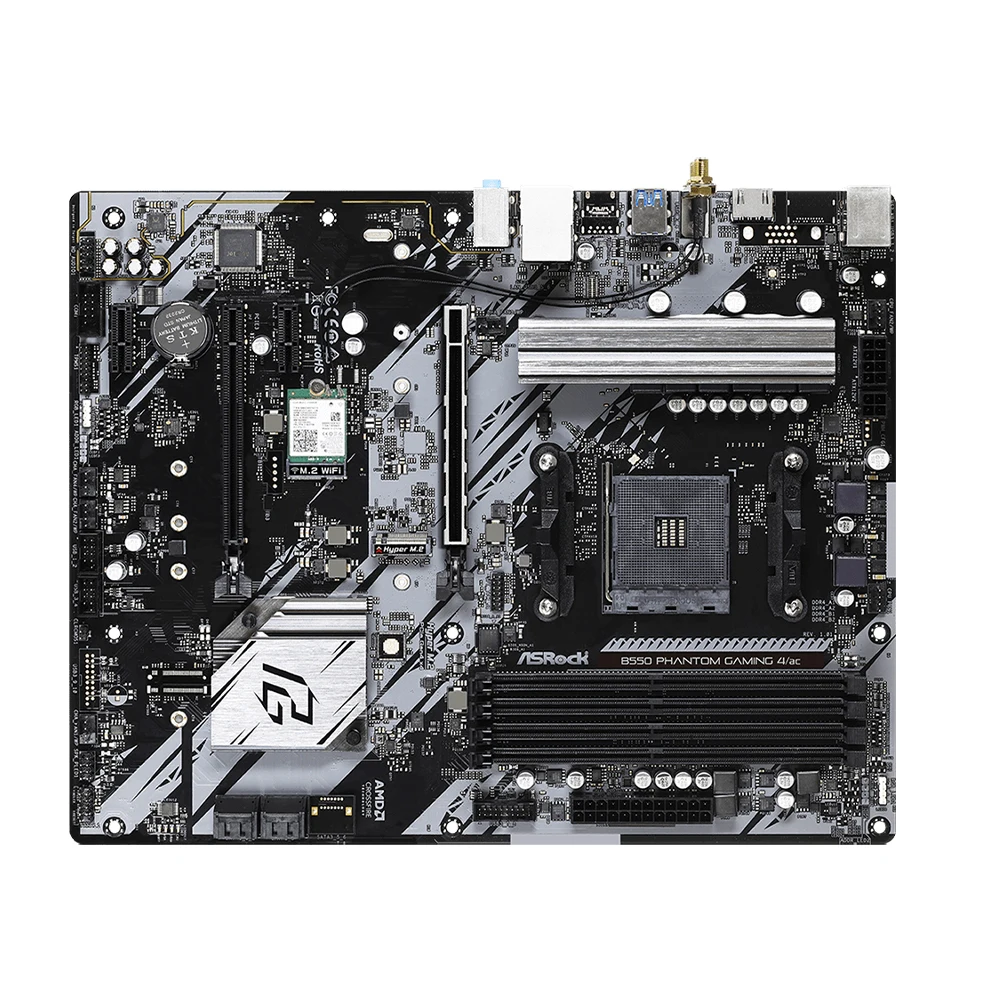 ASROCK B550 PHANTOM GAMING 4/AC AMD B550 Motherboard ATX For Socket AM4 AMD Ryzen 5600X 5800X 5900X 3600 DDR4 PCIe 4.0 M.2 PCI-E