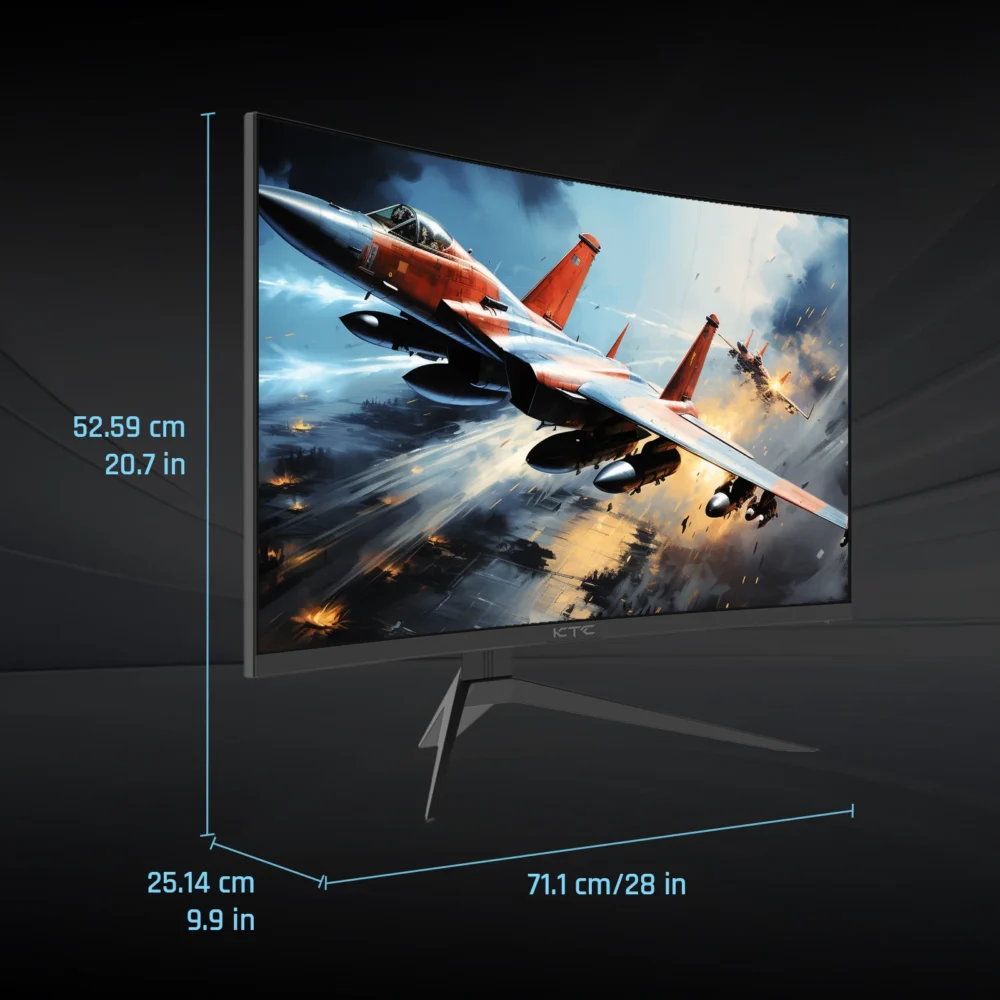 KTC 32 inch 240Hz Curved Gaming Monitor 1500R 1080P 125% sRGB 1ms, Freesync/G-sync HDR10,HDMI/DP/USB Ports VESA,Tilt Adjustable,
