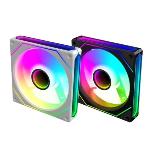 UPSIREN UF-4 12CM Computer Chassis Fan,Infinite Prism ARGB Fan/3 Mirror Surfaces/4 Pin PWM/3PIN ARGB Quiet Cooling Fan