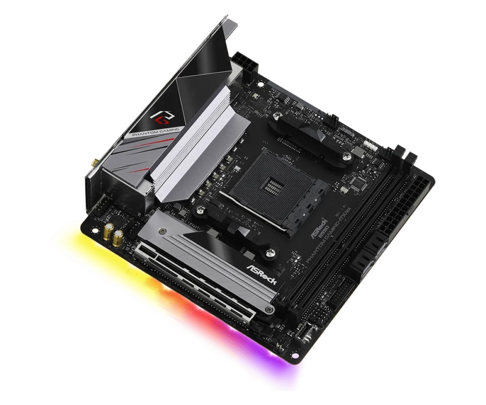 B550 Motherboard AM4 ASROCK B550 PHANTOM GAMING-ITX/AX Support CPU Ryzen 5 5600X 5600 7 5800X 9 5900X DDR4 M.2 Mini-ITXplaca mãe