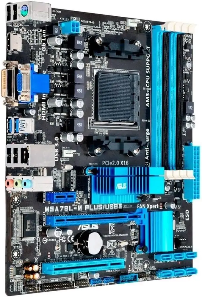 ASUS M5A78L-M PLUS/USB3 ‎Socket AM3+ Motherboard AMD 760G/780L DDR3 ‎8GB USB2.0 DVI support FX-6300 8300 Phenom IIX4 820 cpu