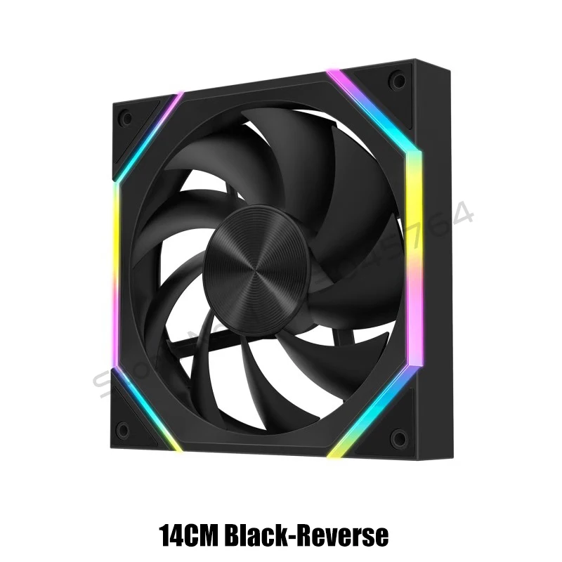 140 Case Fan ARGB, Silent 6-30dBa 89CFM Big Airflow, 14CM PC Cabinet 14025 Cooler Support Mobo 5V ARGB SYNC, Reverse Or Forward
