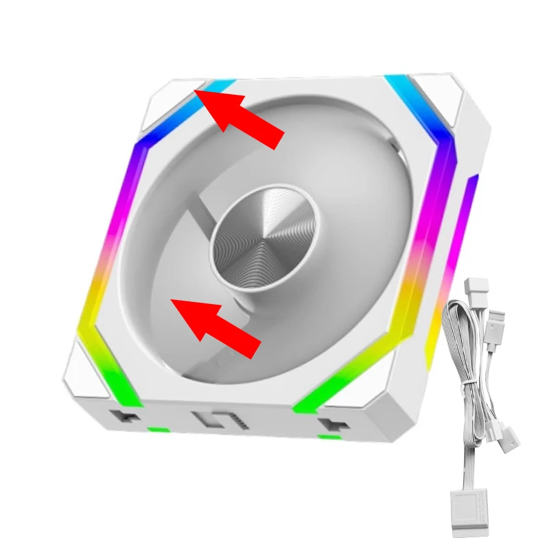 JUMPEAK CS120 ARGB Cooling Fan 240mm Modular Stackable Splicing PWM Silent 120mm RGB Fans For Gaming PC Case CPU Water Cooler