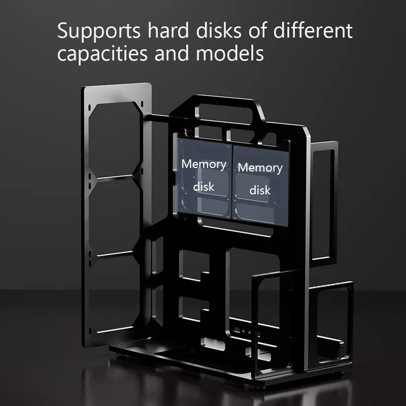 Open style PC case Diy Gaming pc Case for ATX M-ATX ITX water cooling computer case aluminum frame with 360mm radiator space