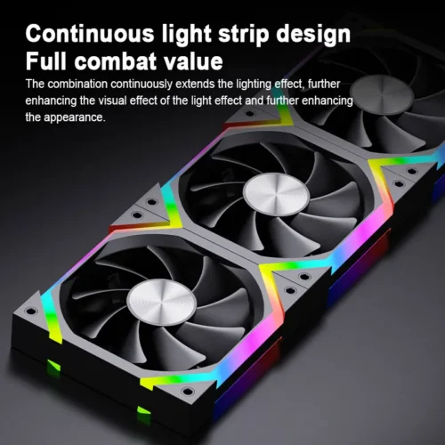 UPSIREN ZF-120 Computer Case Fan 12cm ARGB 4Pin PWM Quiet Cooling Fan 12V Large Air Volume 45CFM/600-1500RPM Use 26 lamp beads