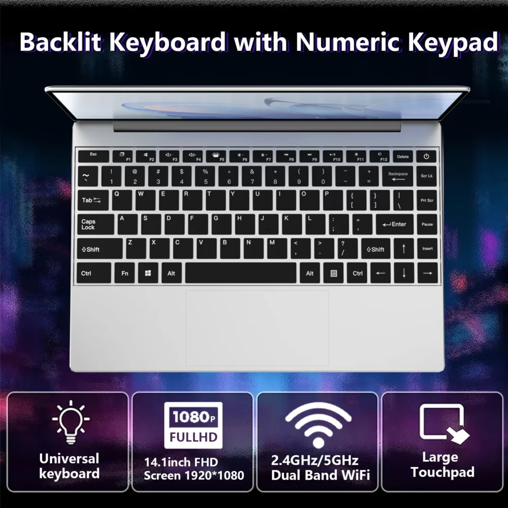 LENO 14.1" Portable Laptop Computer Intel Core i7 8650U  Windows 11 Pro 32GB DDR4 1TB 512GB 2TB SSD Notebook PC Gaming Laptops