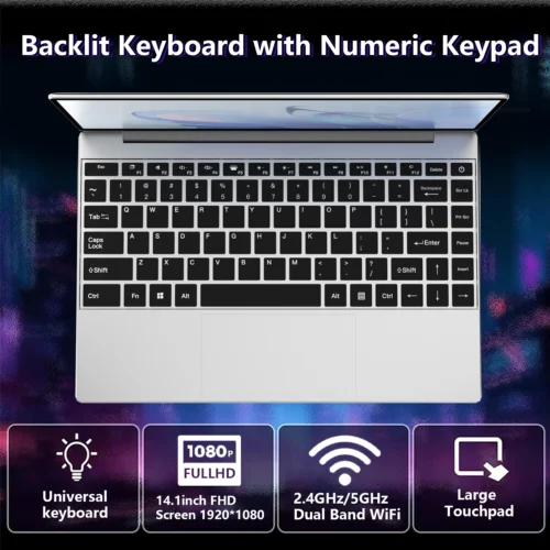 LENO 14.1" Portable Laptop Computer Intel Core i7 8650U  Windows 11 Pro 32GB DDR4 1TB 512GB 2TB SSD Notebook PC Gaming Laptops
