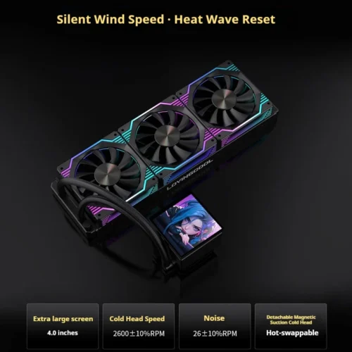 LOVINGCOOL DP series 360/240 CPU liquid cooler 4.0-inch super large frameless magnetic full screen Can DIY water cooler radiator