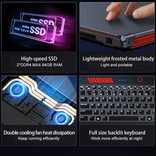 S6 laptop gamer Intel Core i9-13900HK RTX4050 6G 16.1 Inch 4800mah gaming laptop fingerprint DDR5 144 Hz lightweight laptops