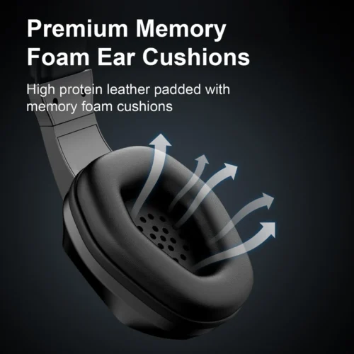 Wireless Bluetooth Gaming Headset: Low Latency, 40mm Drivers, Omnidirectional Microphone, LED Lights, Ideal for Esports