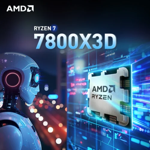 AMD Ryzen 7 7800X3D 8-Core 16-Thread 4.2GHz DDR5 Socket AM5 R7 7800X3D L3=96M Processor 5NM 120W No Fan