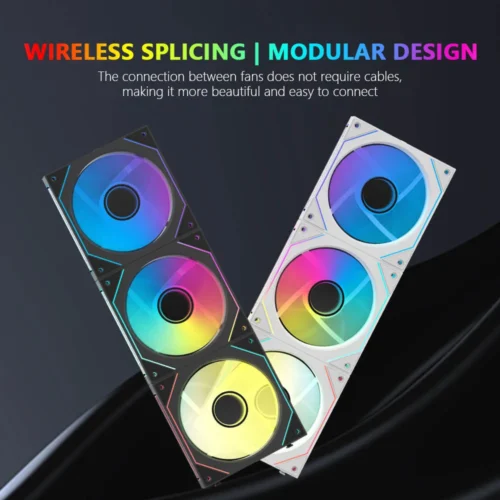 JUMPEAK MX120 240mm Modular Wireless Splicing PC 120mm Case Cooling Fan ARGB Infinite Mirror Effect For Computer Water Cooler