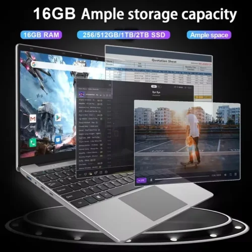 2026 New Core i9 10980HK Laptops Windows 11 14.1'' Portable Gaming Laptop Computer 16GB RAM 1/2TB SSD Office Gaming PC Notebook