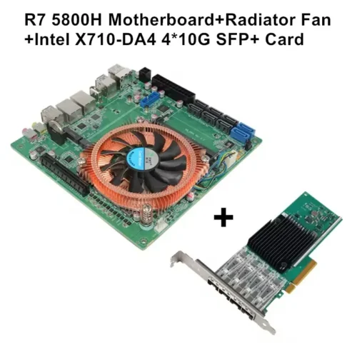 Topton AMD Ryzen 7 5800H 5825U 8-Bay NAS Firewall Motherboard 2*NVMe 8*SATA 2*2.5G LAN 2*DDR4 1*8XPCIE3.0 Gaming ITX Mainboard