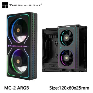 Thermalright MC-2 ARGB Computer Memory Cooler,Paired with high-performance dual fans, suitable for DDR/DDR2/DDR3/DDR4/DDR5