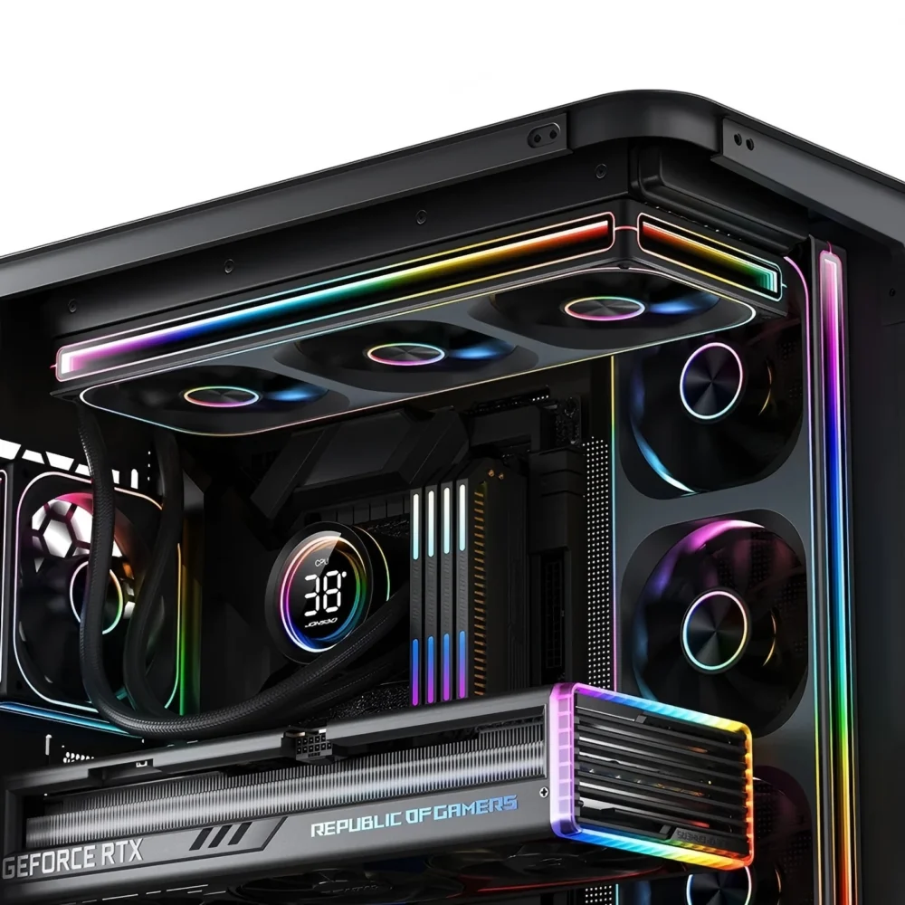 JONSBO ZA-120/240/360 ARGB 12/24/36CM chassis fan Motherboard lighting synchronization/Aluminum Nameplate/PWM Case fans