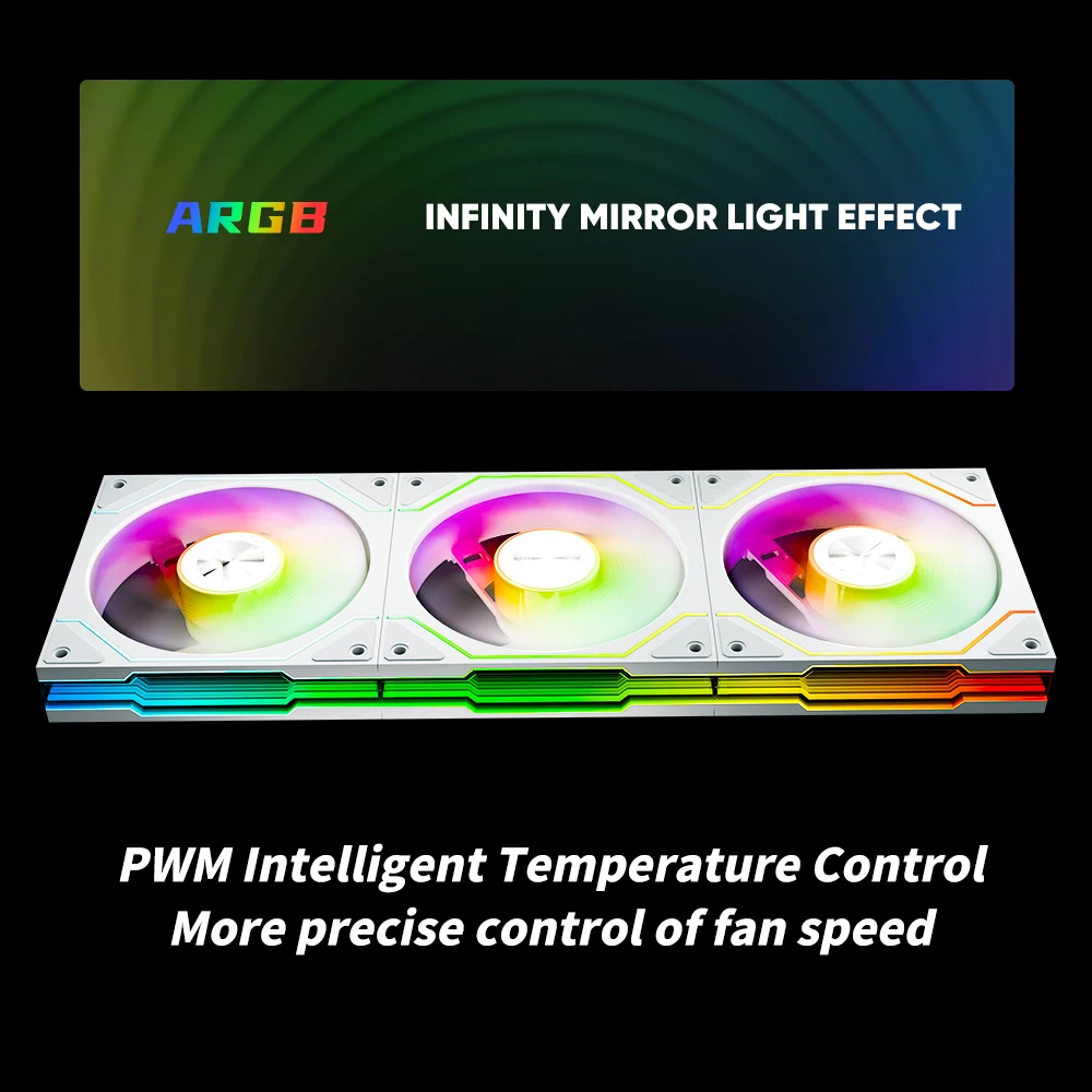 Jungle Leopard Star Trail 120mm ARGB CPU Fan - Infinity Mirror, 5V 3Pin Addressable RGB Cooling for Gaming PC