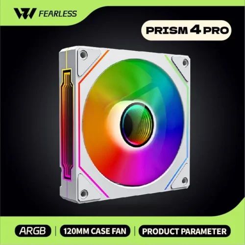 OEM PRISM 4 PRO Computer Chassis Fan 120mm 5V 3PIN ARGB 4 Pin PWM Quiet Cooling Fan 12V Large Air Volume 45.2CFM/600-1500RPM