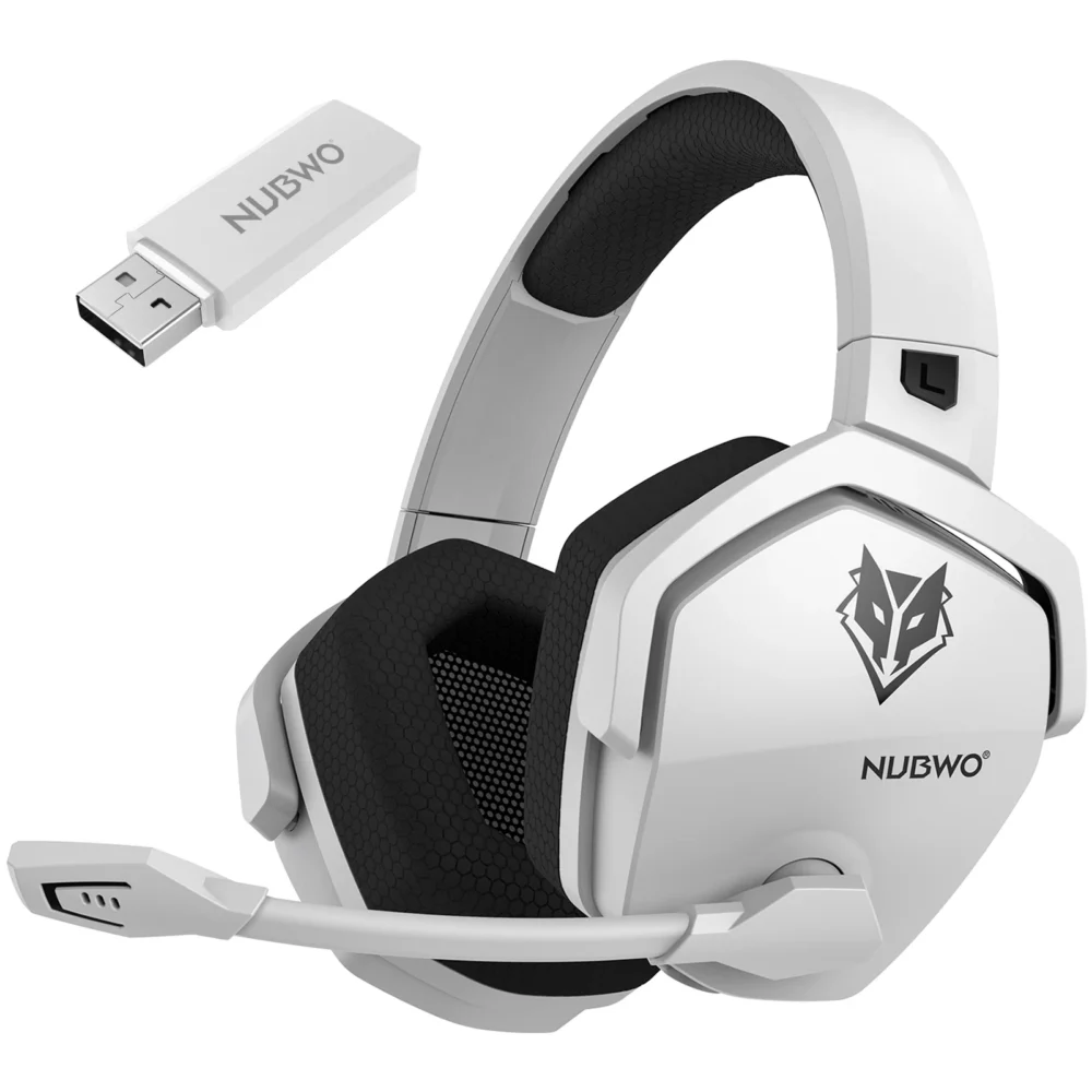 NUBWO G06 2.4G Dual Wireless Gaming Headset 5ms Low Latency 7.1 Surround ENC Mic For PC PS4 PS5 Gaming Bluetooth Headphones