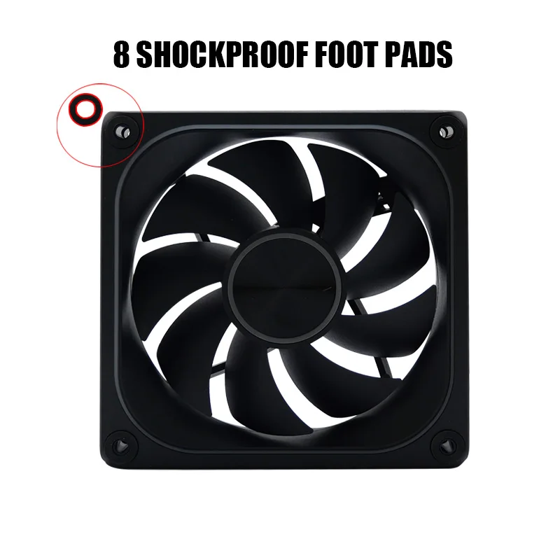MANMU Case Fans Air Cooling Fixed Color Rainbow Rgb Cooling Fan 120mm Computer Case Cooling Fans 2pin