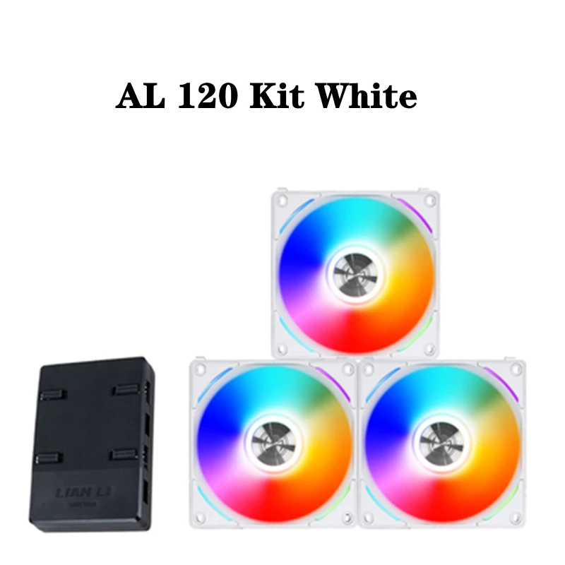 LIAN LI UNI FAN SL120 AL120 120 RGB Fan Kit Modular Cable Free Software Smart PWM Control M/B 5V ARGB Black/White