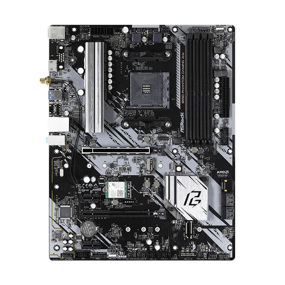 ASROCK B550 PHANTOM GAMING 4/AC AMD B550 Motherboard ATX For Socket AM4 AMD Ryzen 5600X 5800X 5900X 3600 DDR4 PCIe 4.0 M.2 PCI-E