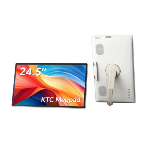 KTC 25 Inch MegPad Portable TV Touchscreen Monitor 1080p, Android 14 Google EDLA Certification with Camera