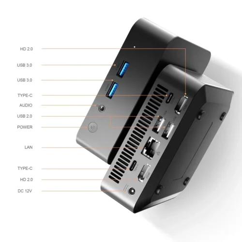 Windows 11 Pro Intel Core i9-8950HK Portable i9 Computer 16GB 1/2TB Gaming bag Computer Dual-Band WiFi6 Core Mini Desktop PC