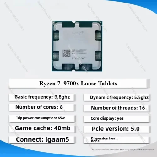 AMD R7 9700x R5 9600x R9 9900x 7800x3d 8600g8700 9800x3d Cpu
