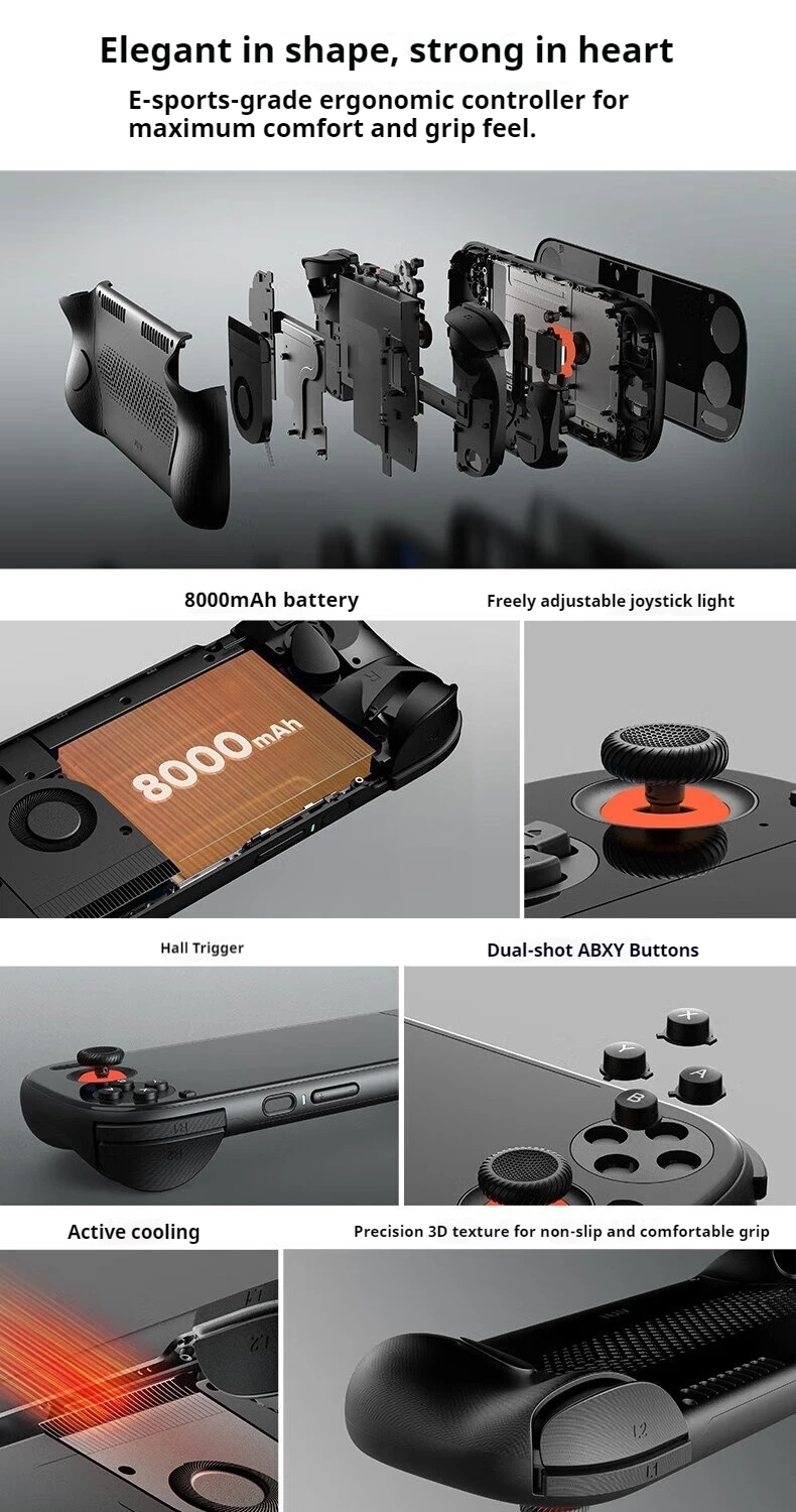 in stock AYN Odin3 Handheld Game Players Qualcomm 8 Elite 6inche AMOLED 120Hz 8000mAh Game Console Hall Joystick 8000mAh Android